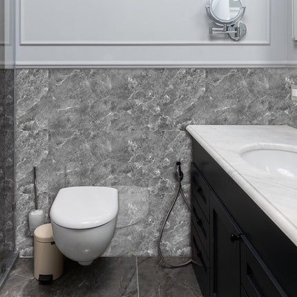 Set of 10 - Tile stickers - Imitation marble retro pattern - 15 x 15 cm - Self-adhesive - Waterproof - Scratch-resistant - PVC - Light gray - Self-adhesive tiles - Kitchen - Bathroom.