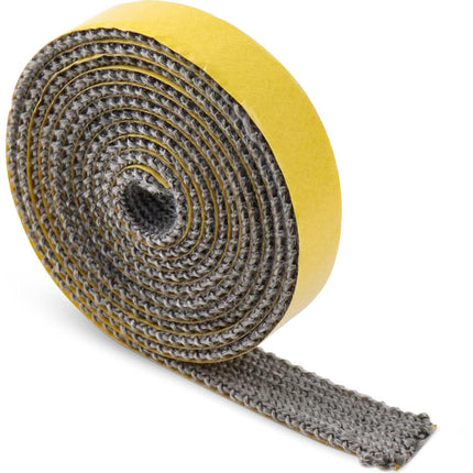 Stove Rope - Stove Cord - Fireplace Tape - Stove Gasket - Fiberglass - 3mm*15mm*2m - Black - Self-Adhesive - Flat - Heat-Resistant - for Stove, Chimney, Stove Pipe, Oven Door.