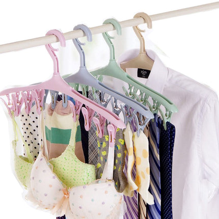 Sock dryer - 4 pieces 8 clips - Blue green purple yellow - Sock hanger - Sock dryer - Bras - Underwear - Sock drying rack - Drying rack - Drying rack - Small clothes rack - Washing hanger - Sock drying rack - Sock hanger - Windproof.