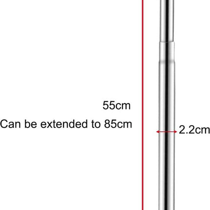 Clothes rail - Clothes rack - Wardrobe rack - Clothes rail - 50cm - Stainless steel - silver - Adjustable - Extendable - without drilling - for 55-85 cm Wardrobe.