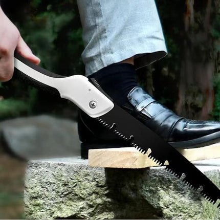 Folding Saw - Folding Pruning Saw - Garden Hand Saw - Folding Saw - 250 mm Saw Blade, 525 mm Total Length - Black - Tree Saw - Wood Saw - Manganese Steel.