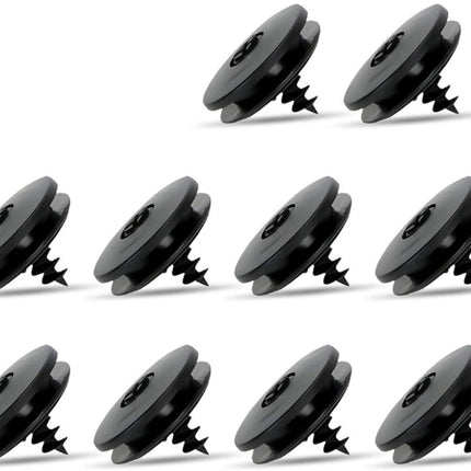 Car Floor Mat Fastening Clips - Pack of 10 - For Attaching Car Anti-Slip Mats - Car Mat Fastening Buckles - Black - Plastic - Universal - 3.55*2 cm - Suitable for Most Car Floor Mats.