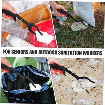 Litter Grabber - Litter Reachers - Pickers - Litter Grabber - Litter Grabber - Litter Grabbers - Litter Picker - Grab Aid - Gripper Extender - Litter Grabber - Black and Red - Plastic and Iron - 30cm - Not Scalable.