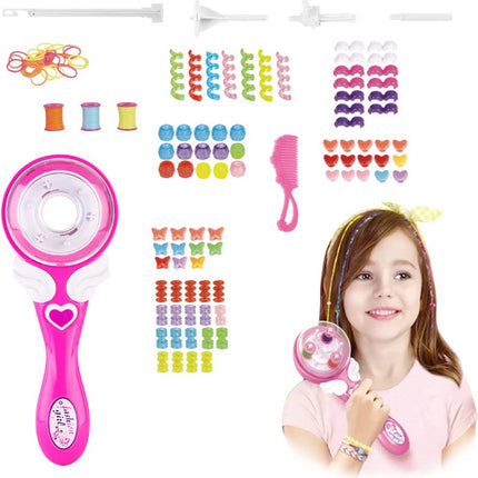 Allecto Premium - Automatic Hair Braiding Machine with Electric Styling Tools Professional Hair Twister Set for Kids Hairstyling Toys.