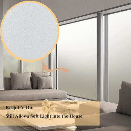Window film - 45 x 200cm - PVC - translucent matt - Anti-glare - Static - No glue - for bathroom home office.