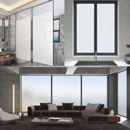 Window film - 45 x 200cm - PVC - translucent matt - Anti-glare - Static - No glue - for bathroom home office.