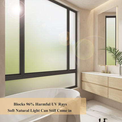 Window film - 45 x 200cm - PVC - translucent matt - Anti-glare - Static - No glue - for bathroom home office.