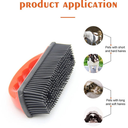 Pet Hair Remover for Fabric - Remove Dog and Cat Hair from Clothing, Furniture, Cushions and Car Interior - Rubber Hair Remover - Soft Deshedding Brush - Black - For Pets and Furniture.