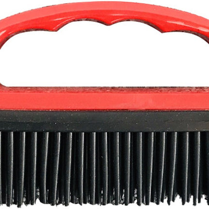 Pet Hair Remover for Fabric - Remove Dog and Cat Hair from Clothing, Furniture, Cushions and Car Interiors - Rubber Hair Remover - Soft Deshedding Brush - Red - For Pets and Furniture.
