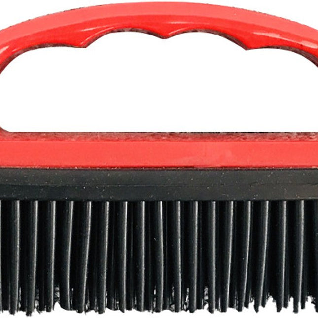 Pet Hair Remover for Fabric - Remove Dog and Cat Hair from Clothing, Furniture, Cushions and Car Interiors - Rubber Hair Remover - Soft Deshedding Brush - Red - For Pets and Furniture.