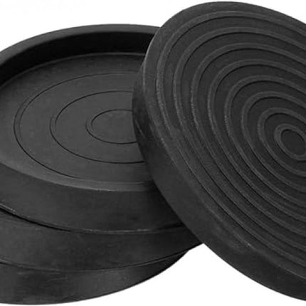 4 Pieces - Non-Slip Furniture Pads - Rubber - Black - Round - For Floor and Furniture Protection - For Bed Sofa Stoppers - 75*75*9mm.