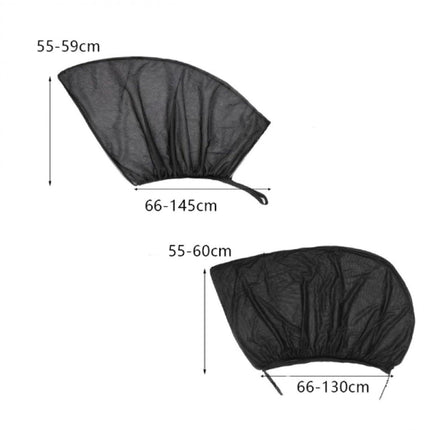 Car Sunshade - 4 Pieces - Suitable for Front and Rear Windows - Polyester - UV Protection - Car Sunshade for Baby & Child - Car Window Sun Protection - Car Sunshade - Car Accessories - Universal - Black.