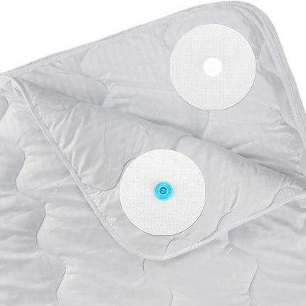 Bedding Snaps - 10 Pairs - Duvet Cover Snaps - Polyester - Plastic - Duvet Clips - Iron-On Duvet Fasteners to Hold Duvet - Duvet Clamps - Bed Sheet Tensioners - 60mm - White.