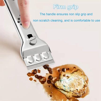 Ceramic Plate Scraper - Hob Scraper Scraper With 20 Extra Blades - Paint Scraper - suitable for glass or tiles and against glue or paint residue - glass scraper - stainless steel - cleaning induction hobs - halogen hob - paint cleaner.