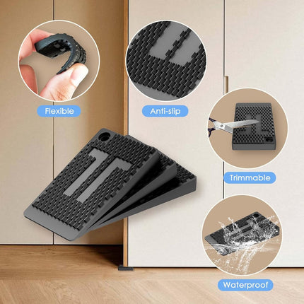Furniture wedges - 35 pieces - Leveling wedges - Leveling pad Base leg - Furniture coaster - Furniture feet - Wedge set - Leveling wedge - Black - 5*3*0.5 cm - Plastic.