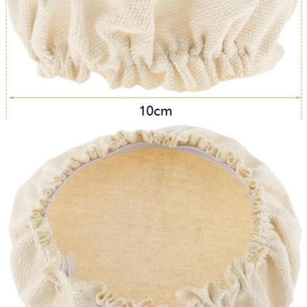 Fermentation Cloth - Pack of 6 - Fabric Covers for Sourdough - Canvas - Fabric Lids - Dust Cover - Sourdough Fermentation Jars - Reusable - Cover for Proving Basket - Basket Covers - Washable - For Bread Baking - 10cm - Beige.