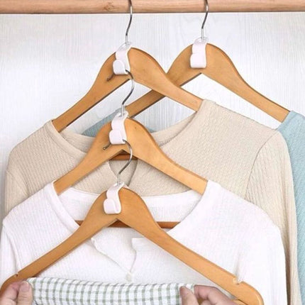 50 Pieces - Coat Hook - Hanger Connector Hooks - Coat Hook - Hanging Hooks - White - Hanger Extension Clips - Plastic - for Outfit Cascading Hanger Hooks - Space-Saving Organizer.