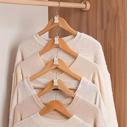 50 Pieces - Coat Hook - Hanger Connector Hooks - Coat Hook - Hanging Hooks - White - Hanger Extension Clips - Plastic - for Outfit Cascading Hanger Hooks - Space-Saving Organizer.