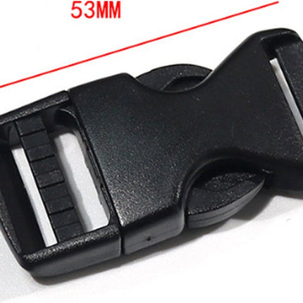 Buckles and closures - 20mm snap buckle - Black plastic - 4 pieces.