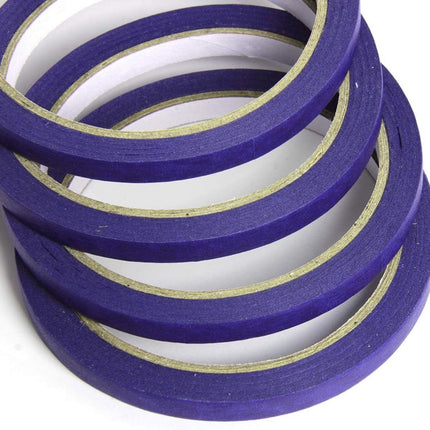 Masking Tape - 6 Pieces - 5mm Wide - 20m - Blue - Professional Masking Tape for Straight Paint Edges - Tape for Precision Painting & DIY Projects - Self-Adhesive - Easy to Remove - for Painting, Airbrushing, Art.