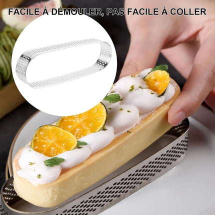 Cake ring - 6 pieces - 0.8mm*13X4.5cm - Stainless steel - Cake tin - Cake tin - Mousse cake tin - Baking tin - For baking muffins, cakes, cookies.