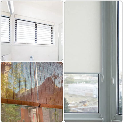 Roller Blind System with Wall Brackets - 25 mm - Roller Blind Fittings - Plastic - With 3M Bead Chain - Replacement Repair Kit for Roller Blinds - Curtain Parts - White - Suitable for Window Blinds.