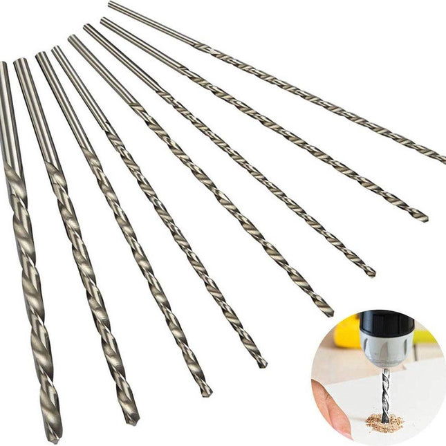 8 pieces twist drills HSS long wood twist drill set - diameters 4 mm 42 mm 45 mm 5 mm 52 mm 6 mm 8 mm 10 mm.