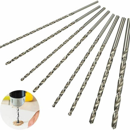 8 pieces twist drills HSS long wood twist drill set - diameters 4 mm 42 mm 45 mm 5 mm 52 mm 6 mm 8 mm 10 mm.