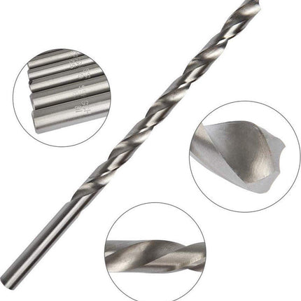 8 pieces twist drills HSS long wood twist drill set - diameters 4 mm 42 mm 45 mm 5 mm 52 mm 6 mm 8 mm 10 mm.