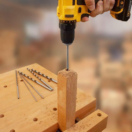8 pieces twist drills HSS long wood twist drill set - diameters 4 mm 42 mm 45 mm 5 mm 52 mm 6 mm 8 mm 10 mm.