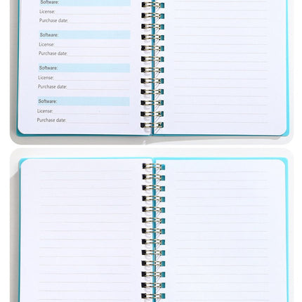 Password Book - Password Booklet - Password Booklet with Alphabet - Password Organizer - Password Notebook - A6 - Blue.