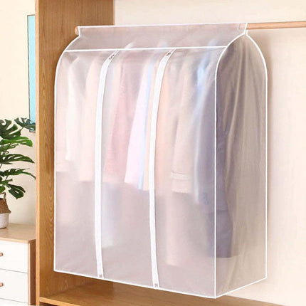 Garment Cover - Clothes Hanging Protector - Clothes Storage Bag - Garment Bag - Hanging Storage Bag - Transparent - Waterproof - For Wardrobe and Clothes Rack - With Zipper - 50*100*120cm - PEVA.