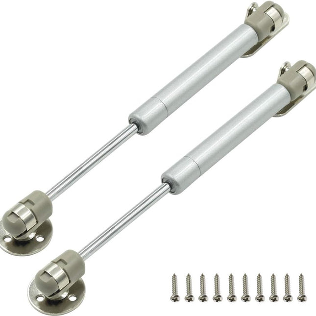 2 pieces - Gas spring for flap - Softclose Door fitting - 100N - steel - Telescopic cabinet door gas spring - Hydraulic support - Door lift damper for cabinet door or flap - Furniture mounting parts.
