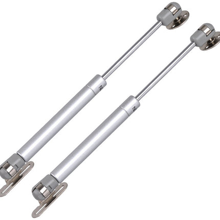 2 pieces - Gas Spring - Softclose Door Fitting - 120N - Zinc Alloy - Silver - Telescopic Cabinet Door Gas Spring - Hydraulic Support - Door Lift Damper for Cabinet Door or Flap.