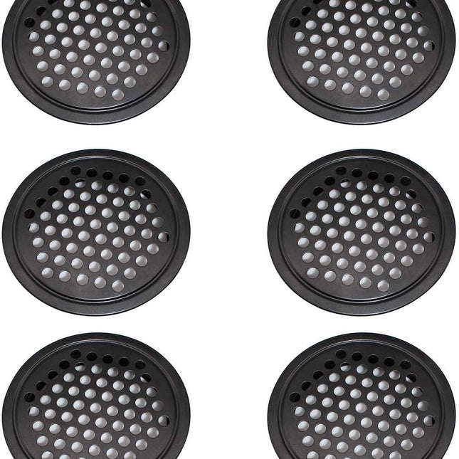 pieces - air grilles - ventilation grille cover - ventilation grille - ventilation holes - 53mm - black - round - stainless steel - for kitchen, bathroom, wardrobe, cupboard.