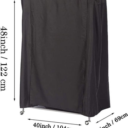 Parrot Cage Cover - Birdcage Cover and Dustproof Covers - Good Night Cover for Parrots - 210D Oxford Cloth - 104*69*122cm - Universal - Blackout - Waterproof - Black.