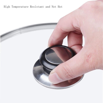 Pot Lid Knob - 5 Pieces - Lid Knob - 5-12mm Universal - Lid Handle - Kitchen Cookware Knob - For Replacing Pot Lids - 5.8*2.3cm - Silver and Black.