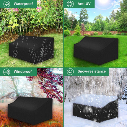 Garden Bench Cover - Garden Bench Cover - Garden Bench Cover - Garden Furniture Cover - Waterproof - 210D Oxford Cloth - Black - 224*83*84cm.