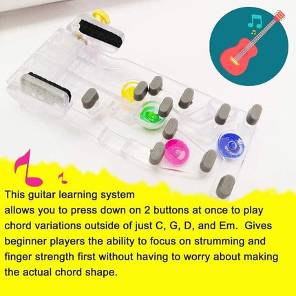 Classical Chord Learning Buddy, Chord Playing Assistant, Guitar Scale Fretboard Notes Sticker for Bonus, Best Study and Learning System for Guitar Lover Beginner - Chord Accessories.