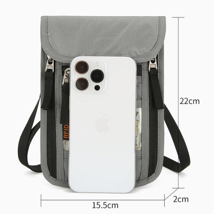 Neck pouch - Anti-skimming RFID Signal Blocking - Travel wallet - Passport pouch - For women and men - Water-repellent - Travel wallet - Neck pouch for travel and holidays - Black.