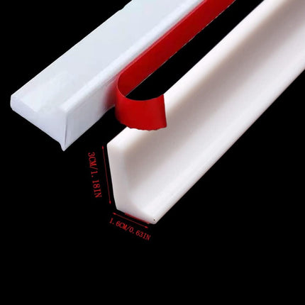 Shower Water Stopper - 1 m - T-type Shower Strip - Water Stopper - Self-Adhesive Sealant Edge - Sanitary Water Stopper - for kitchen and bathroom, shower screen, shower threshold, bathtub water dam, countertop edge trim.