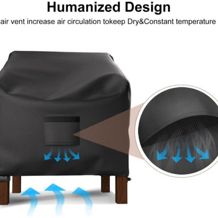 Waterproof Chair Cover - Set of 2 - Garden Chair Cover - Protective Cover for Garden Furniture - Garden Furniture Cover - Garden Chair Cover - 96 x 79 x 74 cm - For Outdoor Use in the Garden, Balcony or Terrace - Black - 210D Oxford Cloth - Waterproof - D.