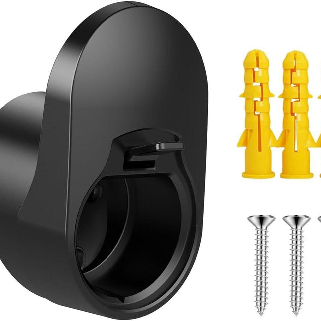 Charging cable mounting bracket for car - universal cable holder for EV - black.