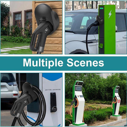 Charging cable mounting bracket for car - universal cable holder for EV - black.