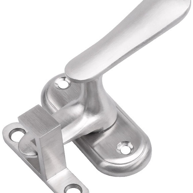 Interior Door Lock - 90 Degree Security Locks - Stainless Steel - Brushed Silver - Door Lock - Door Lock for Revolving Door - Including Screws - For Door, Window or Furniture - 6*6.2*2.6 cm.