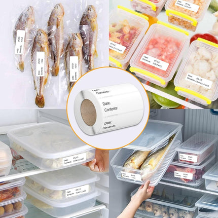 500 Pieces - Freezer Labels - Freezer Stickers - Food Labels - Best Before Labels - Labels - 2.5*5cm - Writable - For Containers, Boxes, Bags.