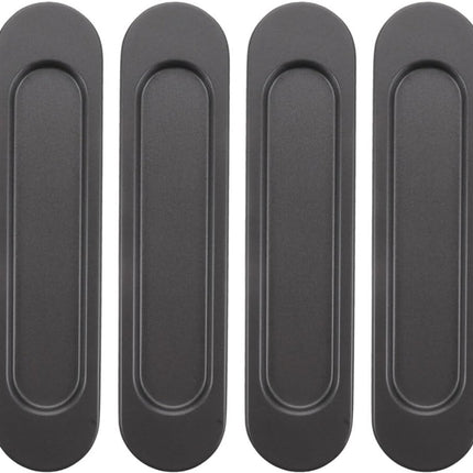 4 pieces - Sliding door handle - Sliding door handle - black - 149*35*6 mm - Furniture handle - Furniture handle - Door fitting - Furniture knob - Self-adhesive - metal.