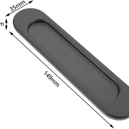 4 pieces - Sliding door handle - Sliding door handle - black - 149*35*6 mm - Furniture handle - Furniture handle - Door fitting - Furniture knob - Self-adhesive - metal.