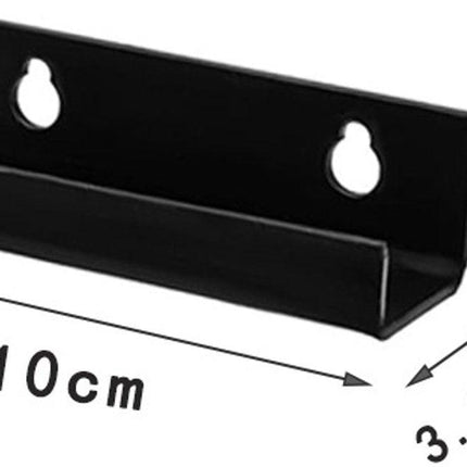6 pieces - Record holder - Wall mount - 10*3.5*3 cm - Record stand - Record rack - black - Acrylic - Display - Vinyl rack - LP rack.