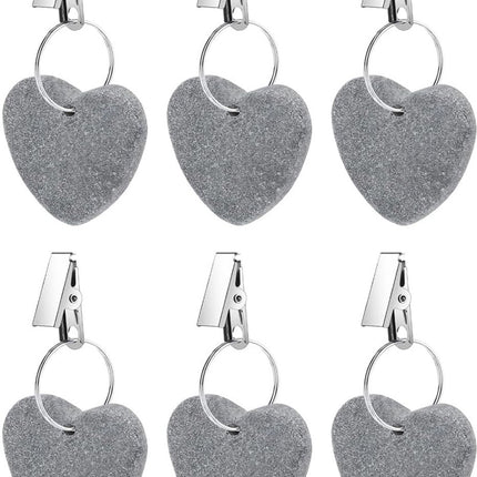 Table Weights - 6 pieces - Heavy Tablecloth Weights - Marble - Tablecloth Weights - Gray.
